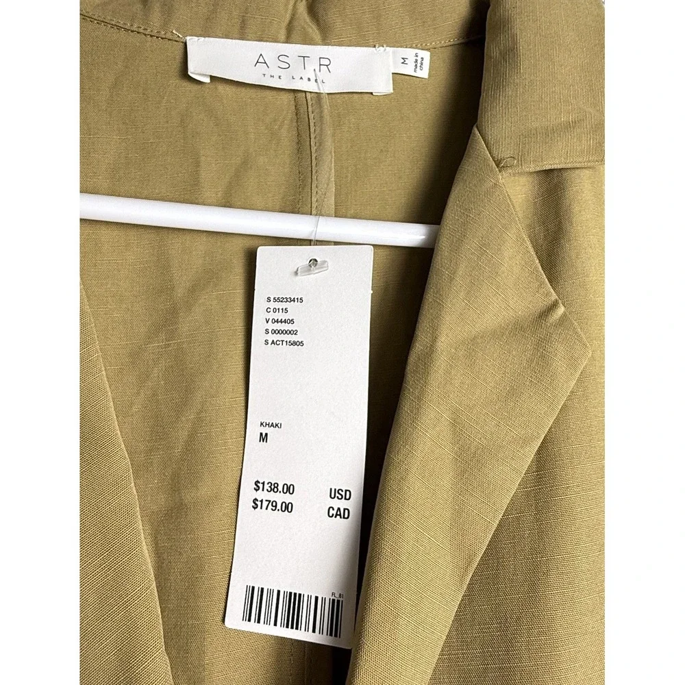 ASTR the Label Urban Outfitters Khaki Reede Jacket Trench Coat‎ Size Medium NWT